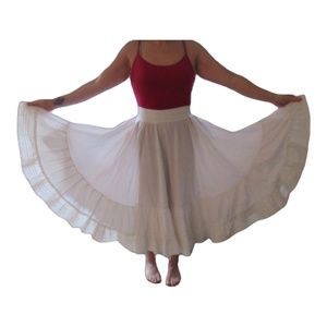 White Folkore Skirt